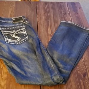 4/30$ Silver aiko Jean's  slim boot 29x33